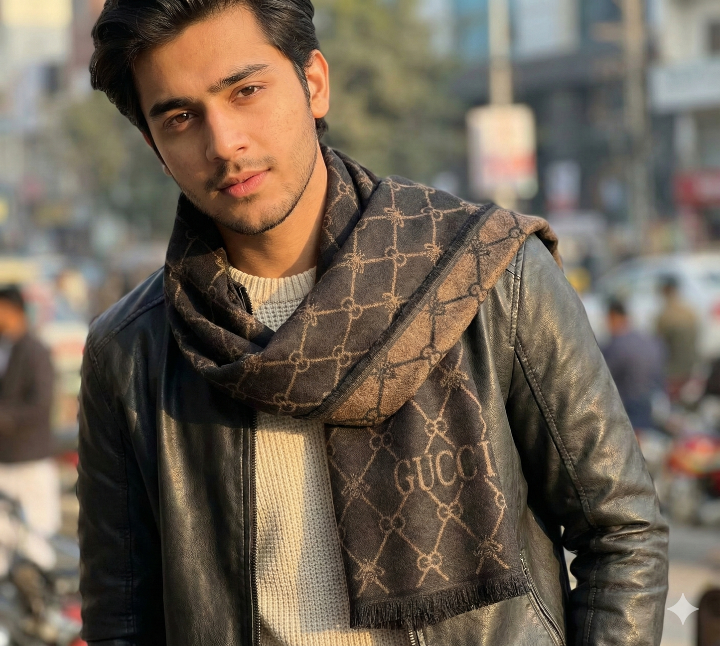 Men’s Winter Muffler – Soft Wool Blend Long Scarf for Men