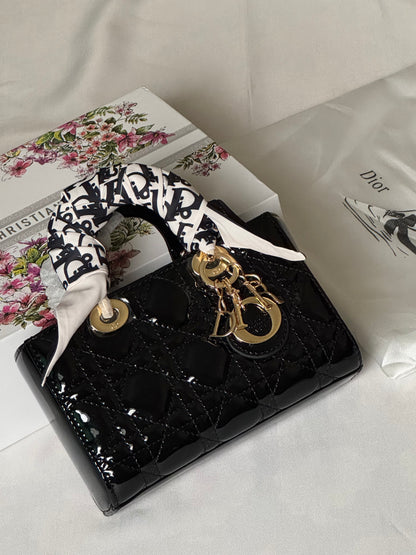 Patent Quilted Handbag