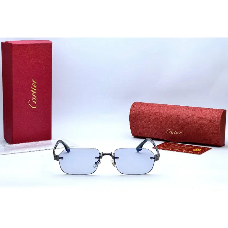 Rimless Square Sunglasses for Men & Women – Lightweight UV400 Luxury Style Shades