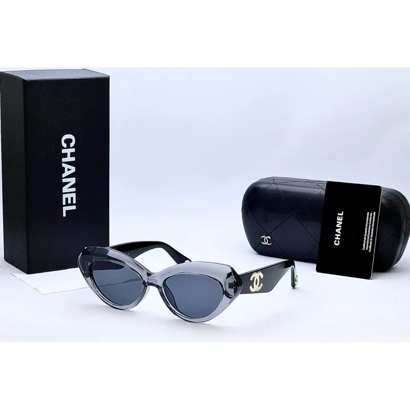 Elegant Oversized Cat-Eye Sunglasses for Women – Gradient Lens in Brown & Gray