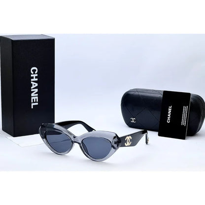 Elegant Oversized Cat-Eye Sunglasses for Women – Gradient Lens in Brown & Gray