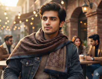 Men’s Winter Muffler – Soft Wool Blend Long Scarf for Men