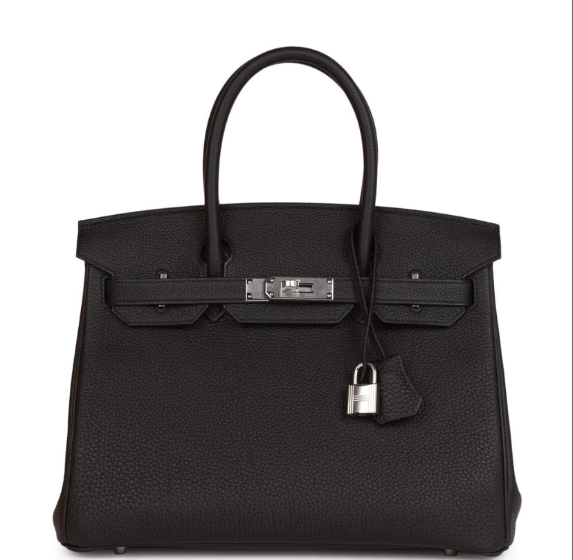 Luxury Togo Leather Top-Handle Tote Bag – Palladium Hardware