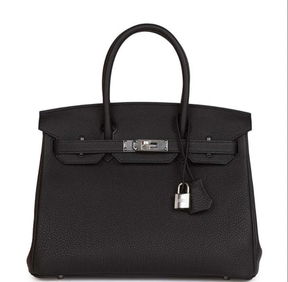 Luxury Togo Leather Top-Handle Tote Bag – Palladium Hardware