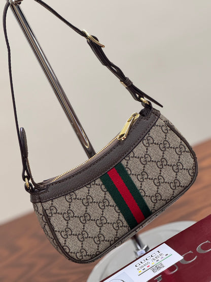 Vintage Monogram Mini Bag with Signature Web Stripe & Gold Hardware