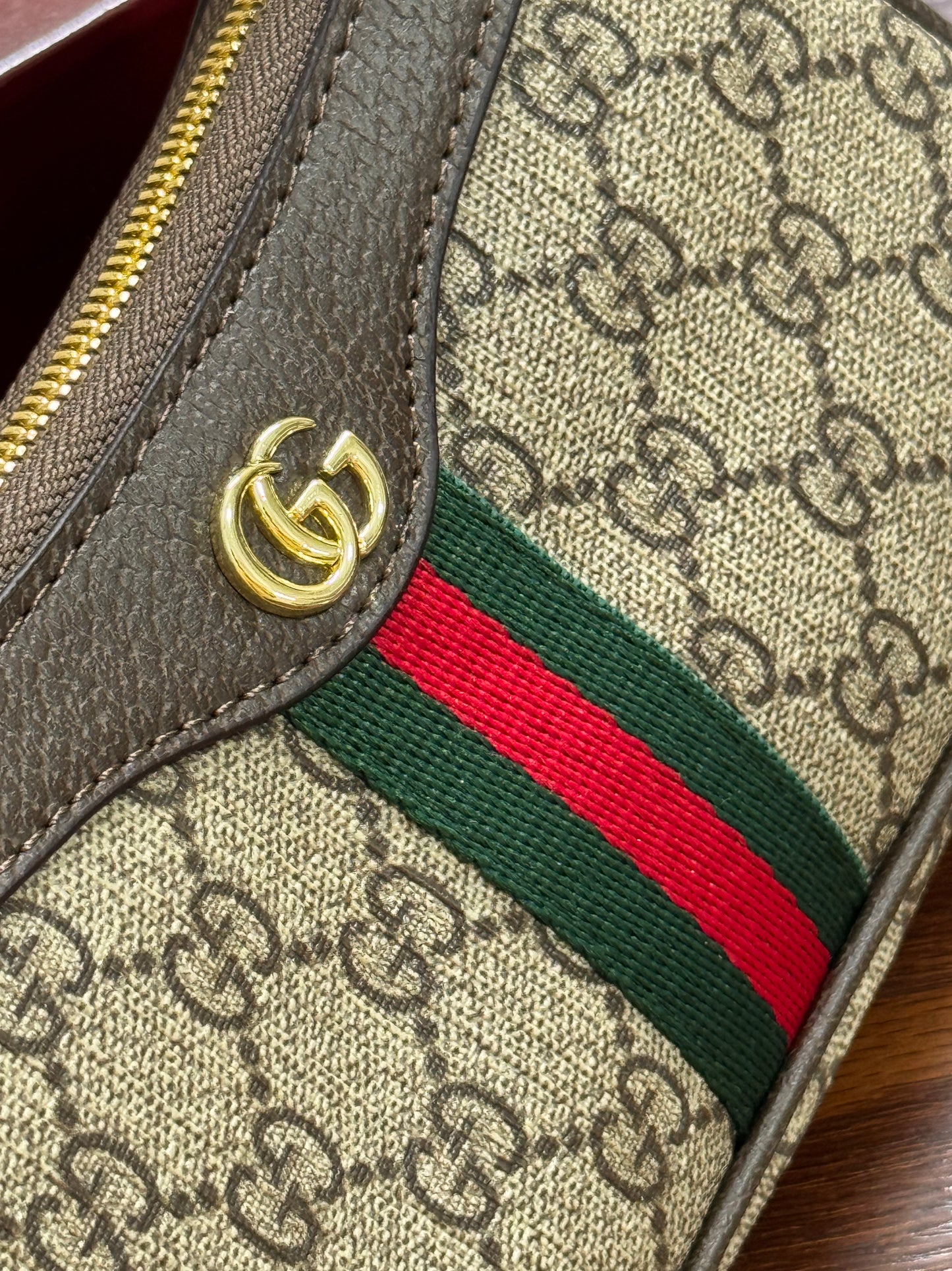 Vintage Monogram Mini Bag with Signature Web Stripe & Gold Hardware