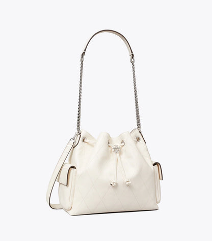 Quilted Drawstring Bucket Bag