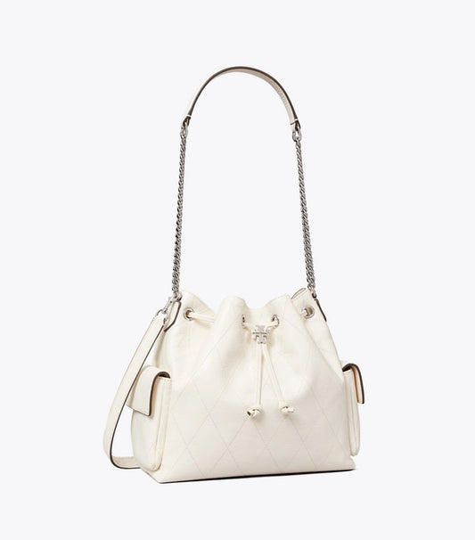 Quilted Drawstring Bucket Bag