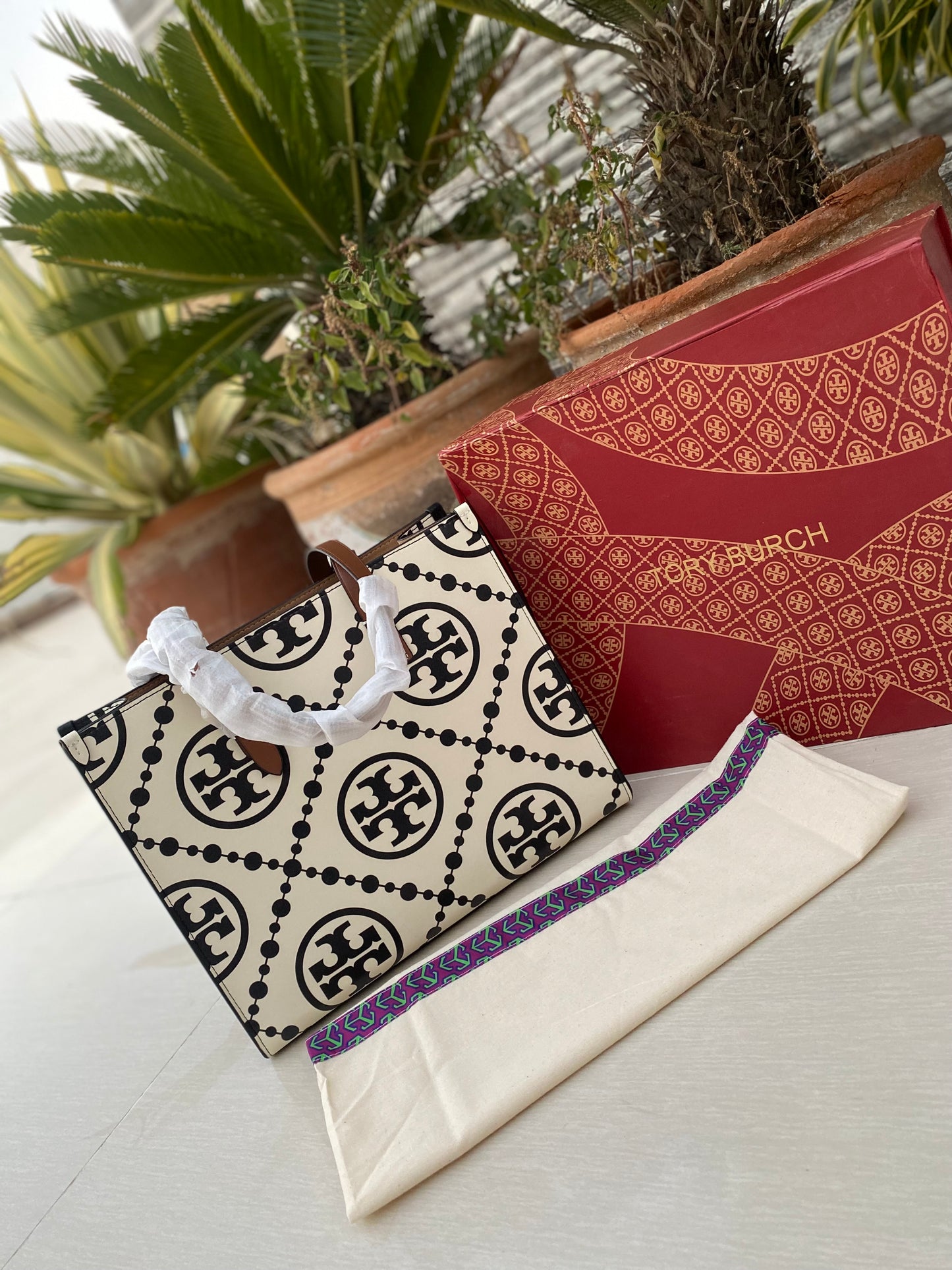 TO-RY BURCH Monogram Tote Bag