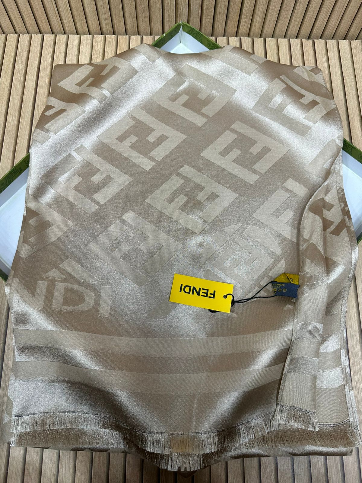 Luxury Monogram-Style Silk Scarf for Women – Lightweight Silk Scarf