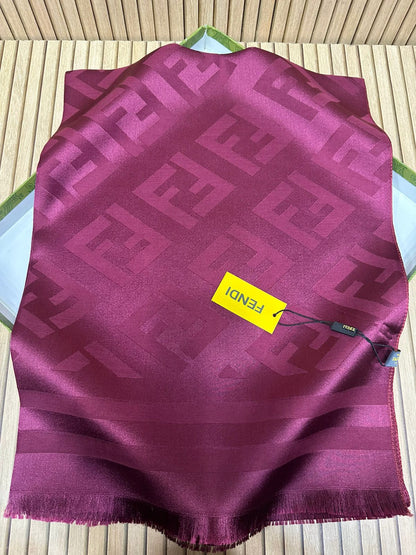 Luxury Monogram-Style Silk Scarf for Women – Lightweight Silk Scarf