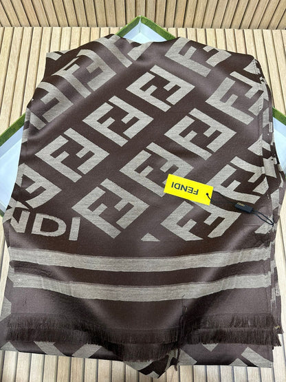 Luxury Monogram-Style Silk Scarf for Women – Lightweight Silk Scarf