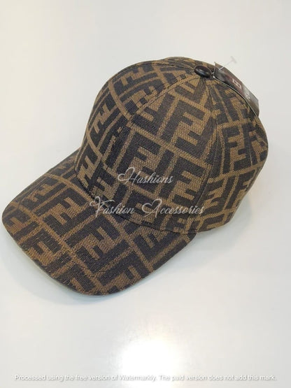 Premium Unisex Monogram Cap – Adjustable Casual Fashion Hat for Everyday Wear (Brown, Black, Beige)