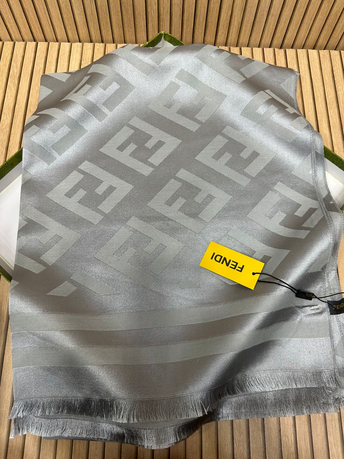 Luxury Monogram-Style Silk Scarf for Women – Lightweight Silk Scarf