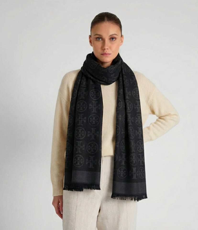 Signature Jacquard Pashmina Scarf for Women – Luxury Soft Winter Wrap