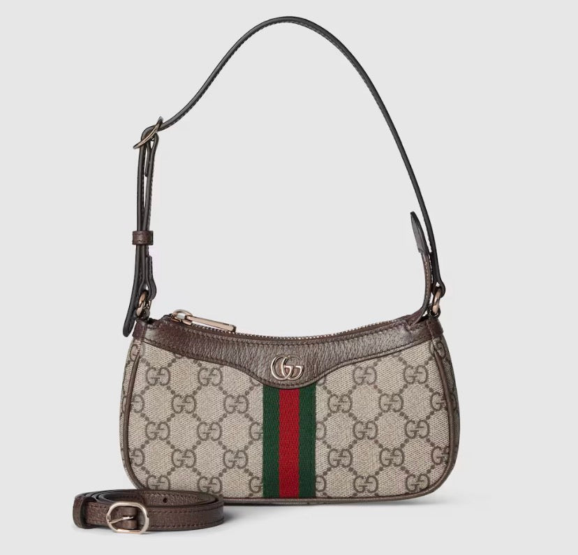 Vintage Monogram Mini Bag with Signature Web Stripe & Gold Hardware
