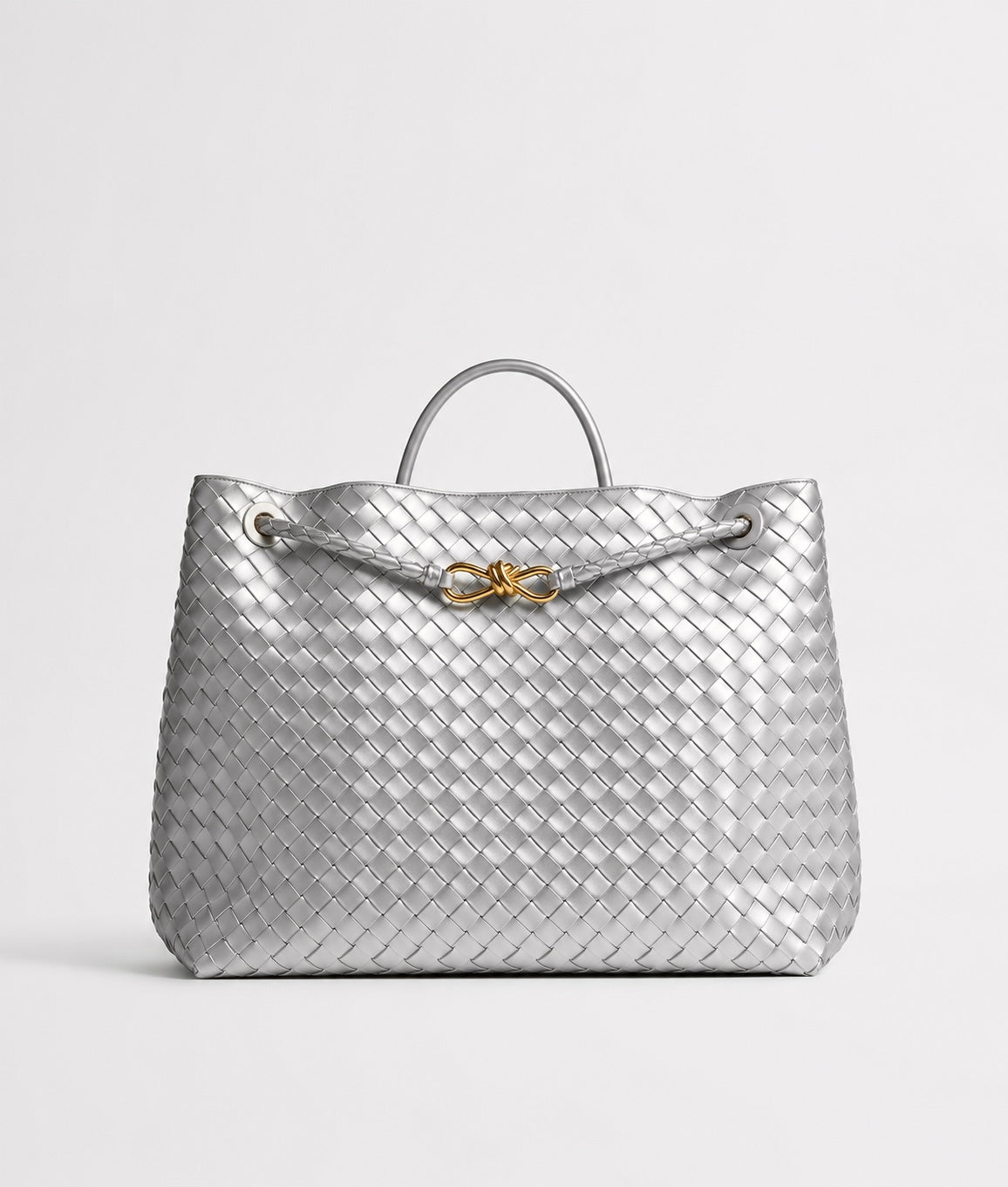 Large Woven Leather Tote Bag - Handcrafted Luxury