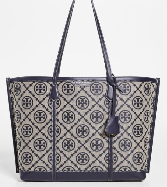 Large Monogram Canvas Tote Bag - Professional Work & Travel Carryall