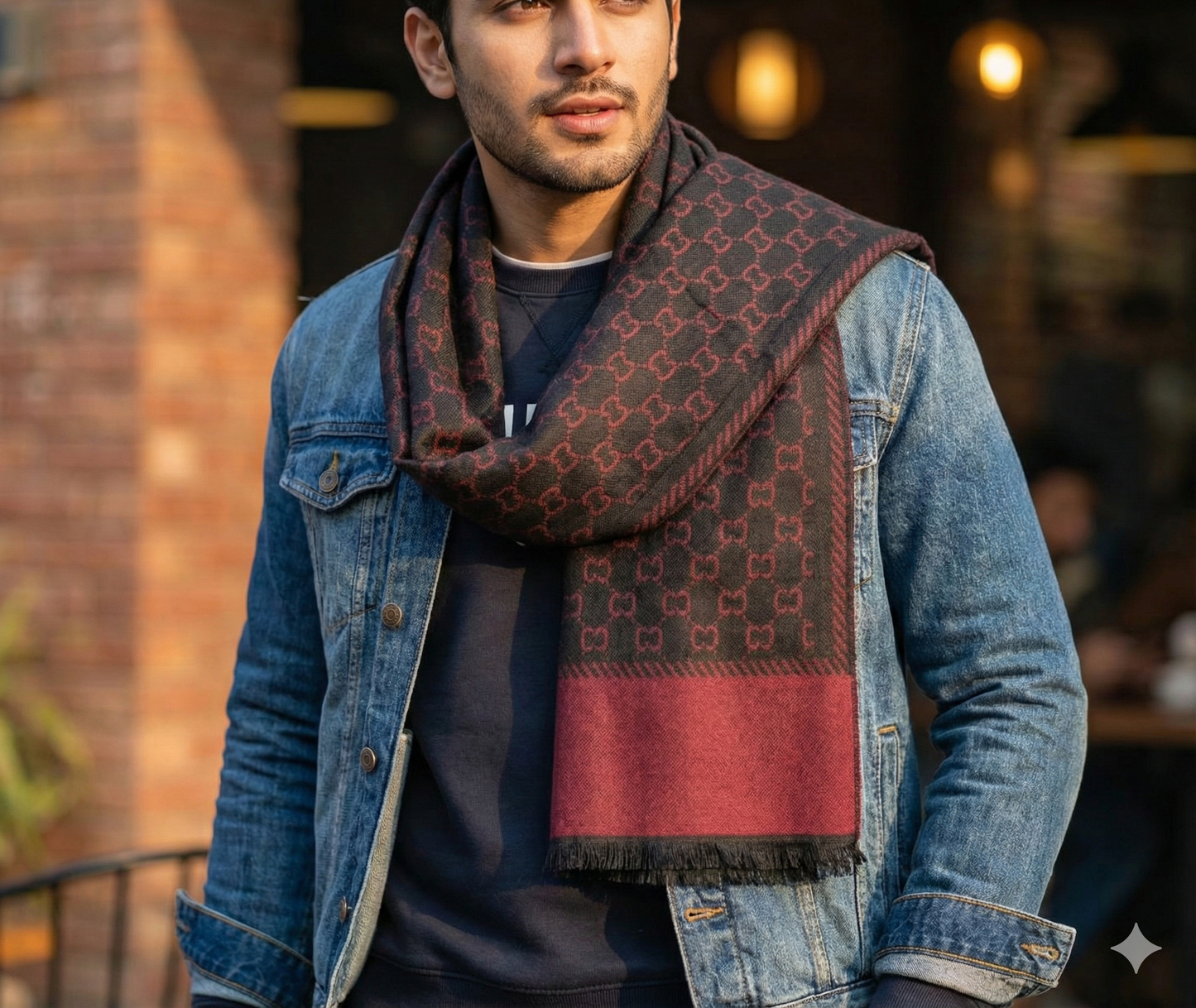 Men’s Winter Muffler – Soft Wool Blend Long Scarf for Men