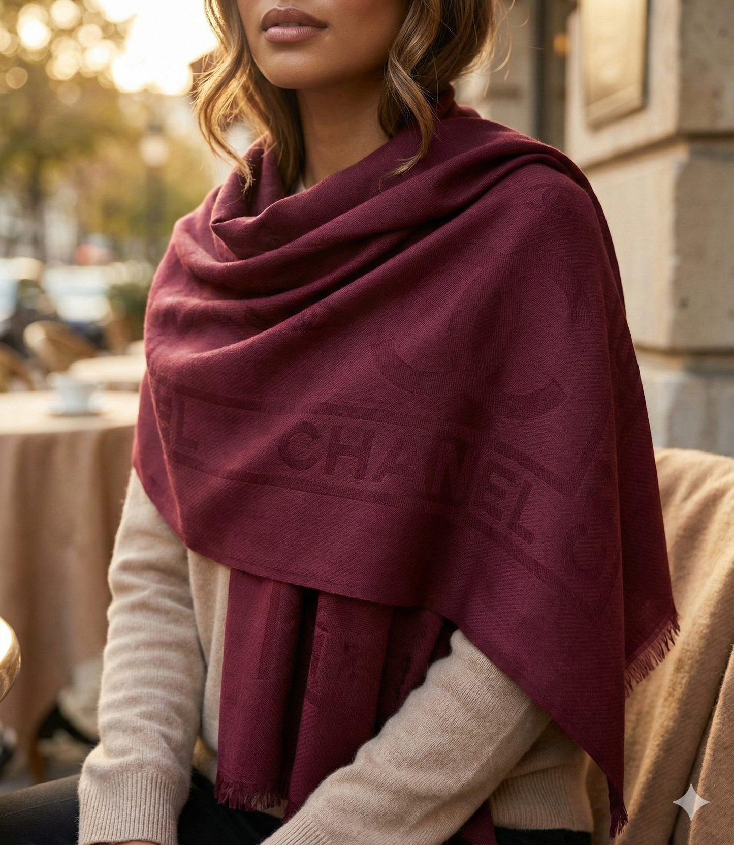 Luxury Monogram Pashmina Scarf for Women | Premium Lightweight Fashion Wrap