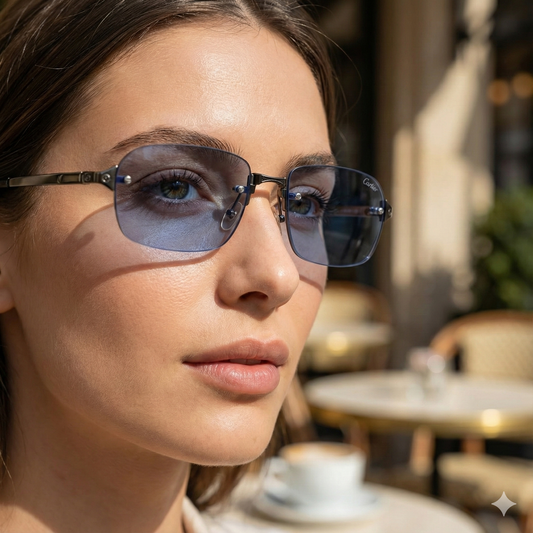 Rimless Square Sunglasses for Men & Women – Lightweight UV400 Luxury Style Shades