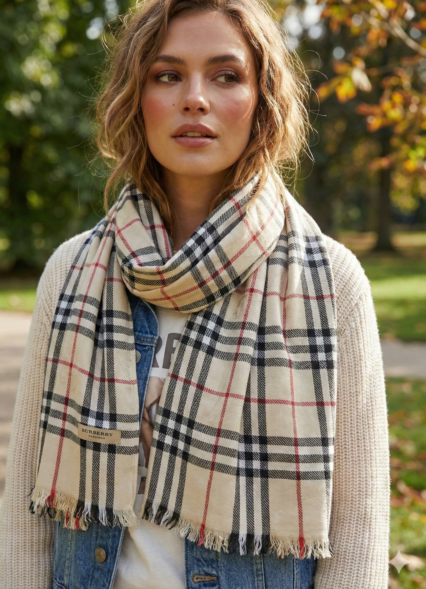 Premium Classic Check Pattern Pashmina Scarf