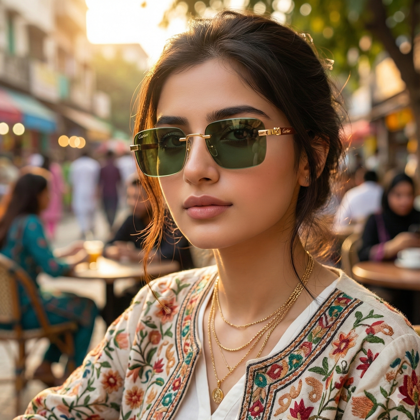 Luxury Rimless Gold Frame Sunglasses – Classic UV400 Shades