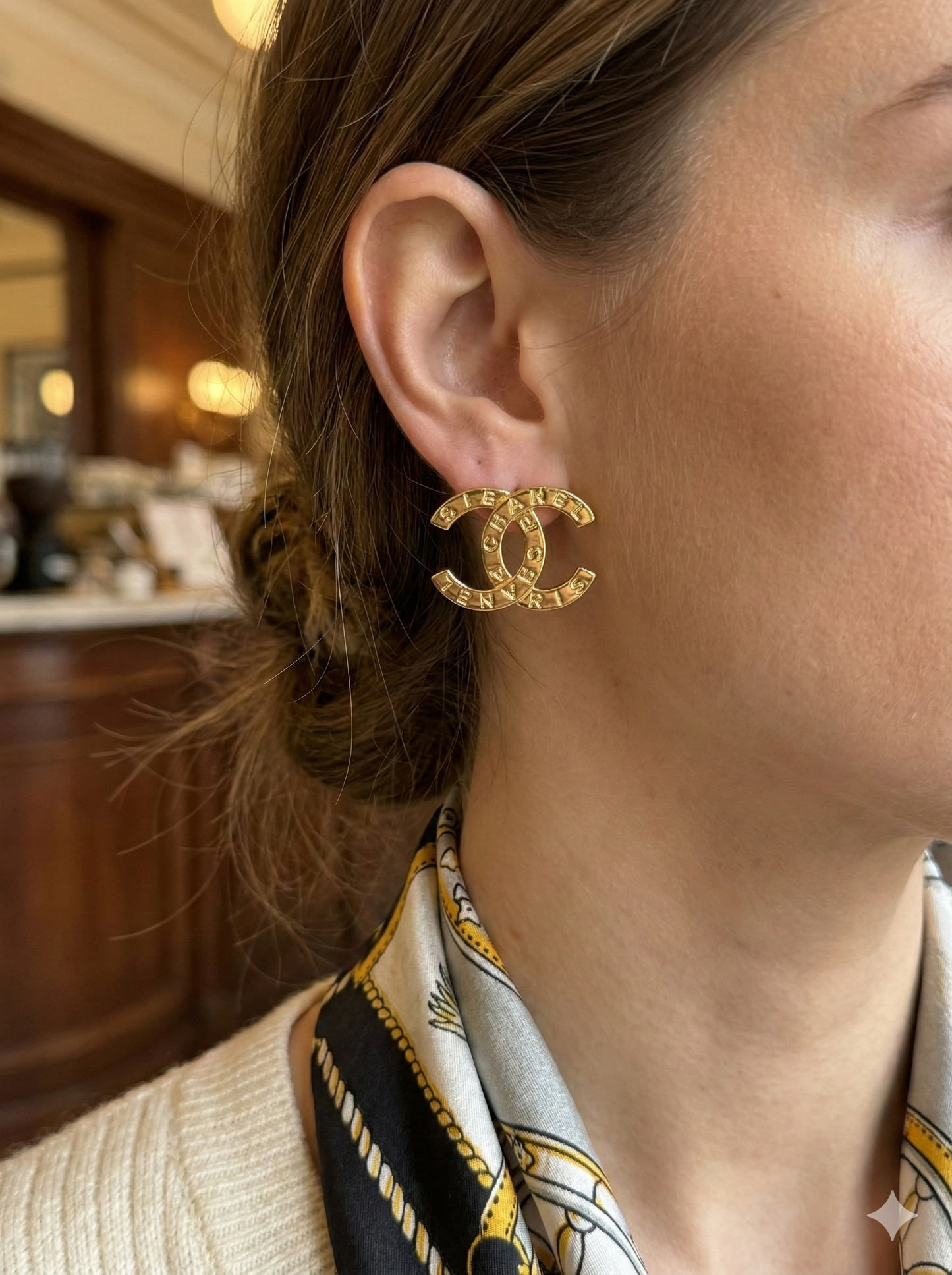 Gold-Tone Interlocking Circle Stud Earrings for Women | Minimal Statement Jewelry