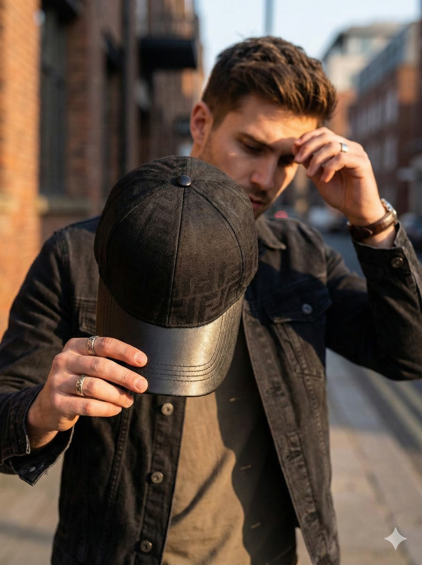 Premium Unisex Monogram Cap – Adjustable Casual Fashion Hat for Everyday Wear (Brown, Black, Beige)