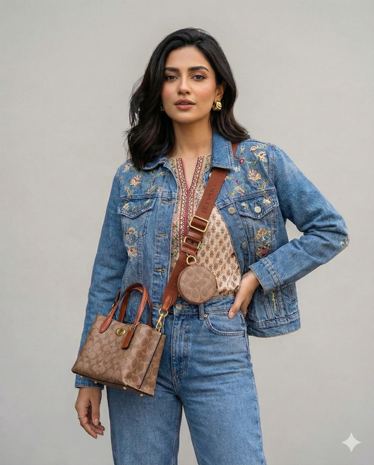 Mini Monogram Top-Handle Satchel – Brown Canvas, Turn-Lock, Detachable Crossbody