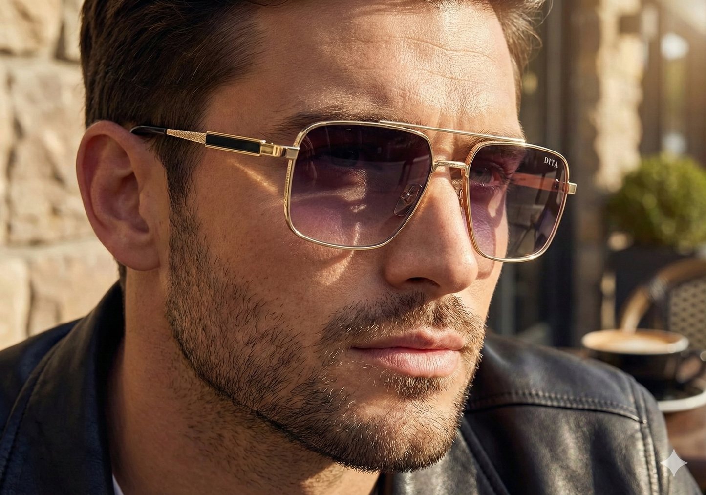 Unisex Square Sunglasses – Gradient UV Protection Lenses, Premium Metal Frame