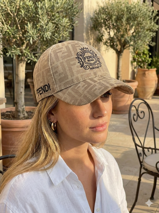 Premium Unisex Monogram Cap – Adjustable Casual Fashion Hat for Everyday Wear (Brown, Black, Beige)