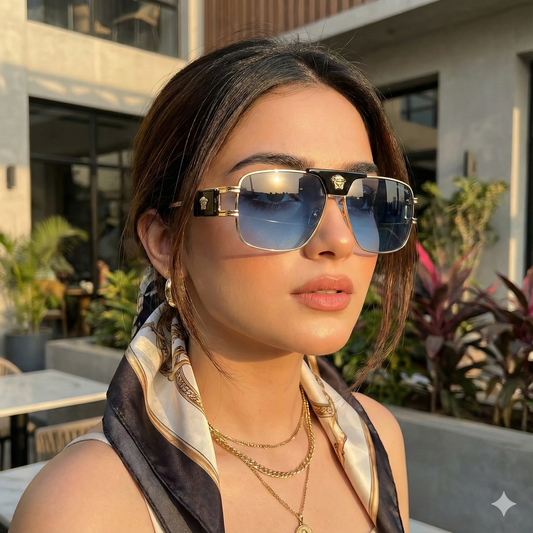 Luxury Square Metal Sunglasses for Men & Women – UV400 Premium Fashion Shades