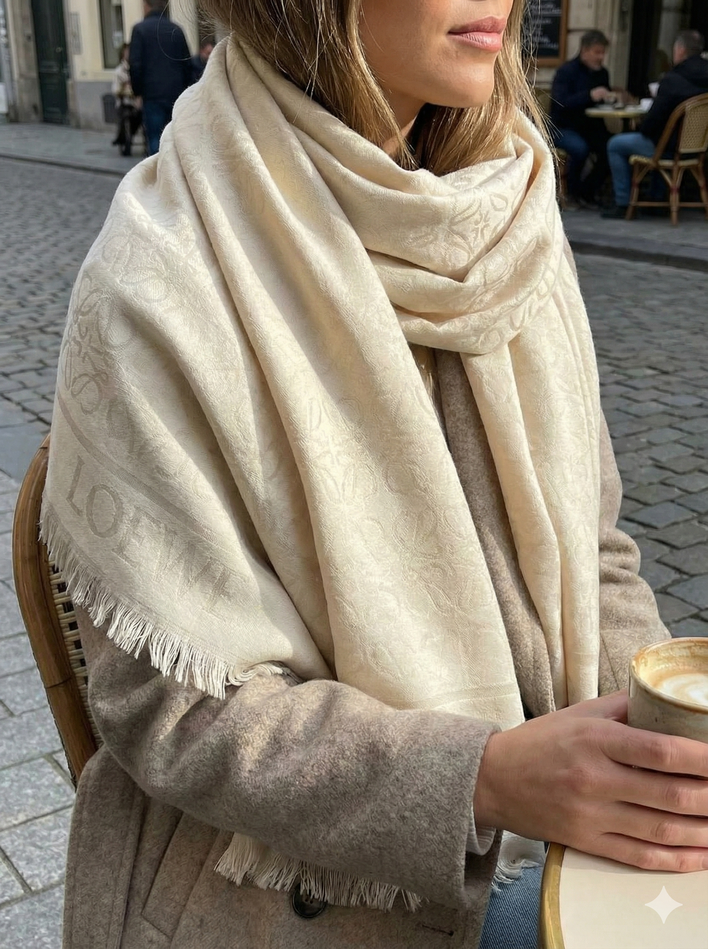 Luxury Monogram Pashmina Scarf for Women – Soft Winter Scarfs – Multiple Colours