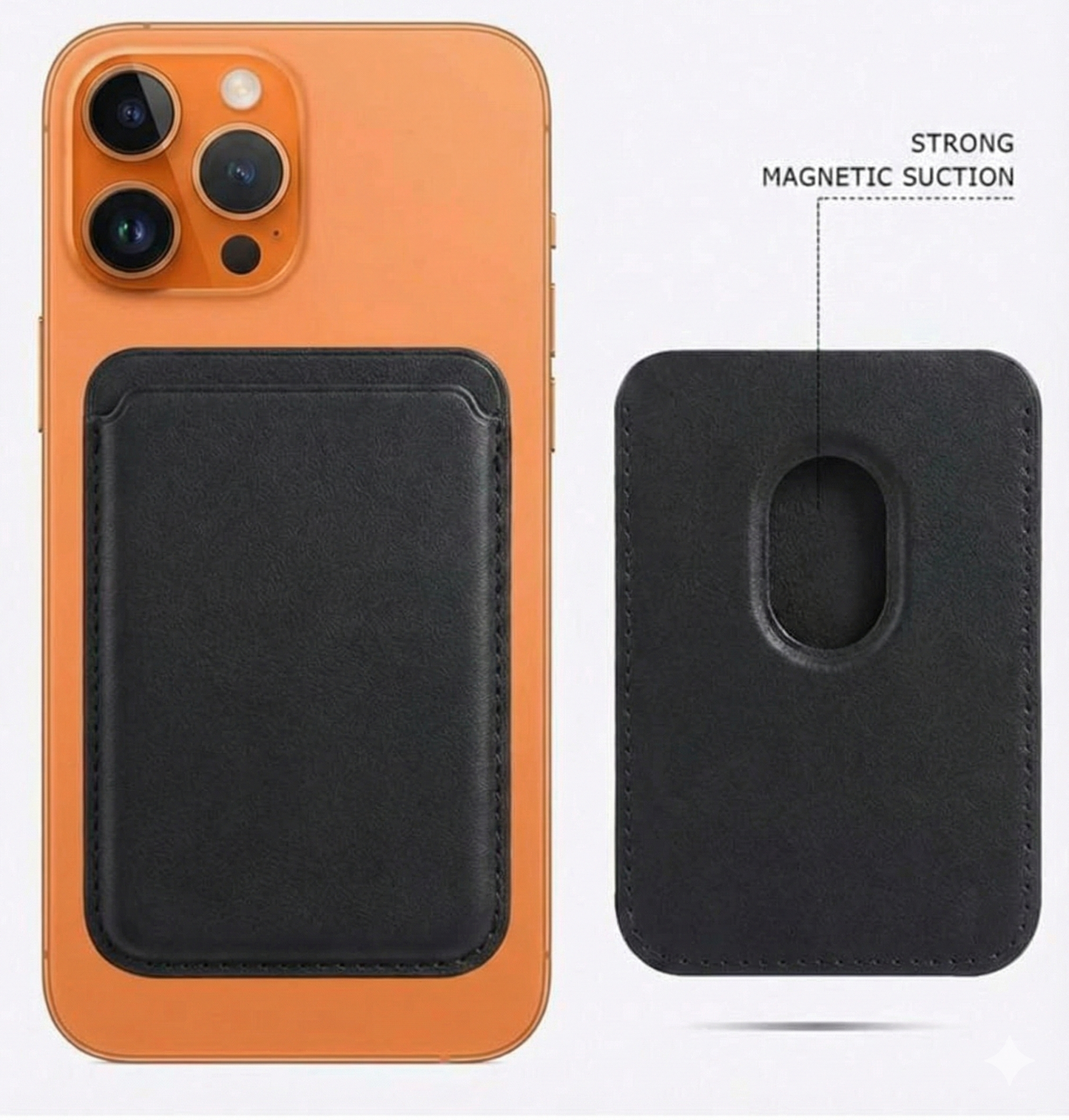 Magnetic Phone Card Holder Wallet – Slim Stick-On Card Holder for Iphone