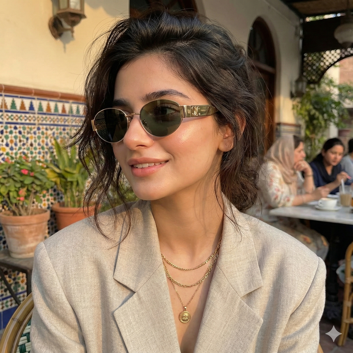 Round Metal Frame Sunglasses – Minimalist Luxury Shades