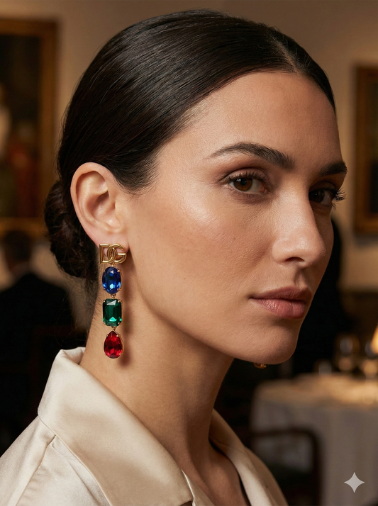 Multicolor Crystal Drop Earrings for Women | Elegant Statement Dangle Jewelry