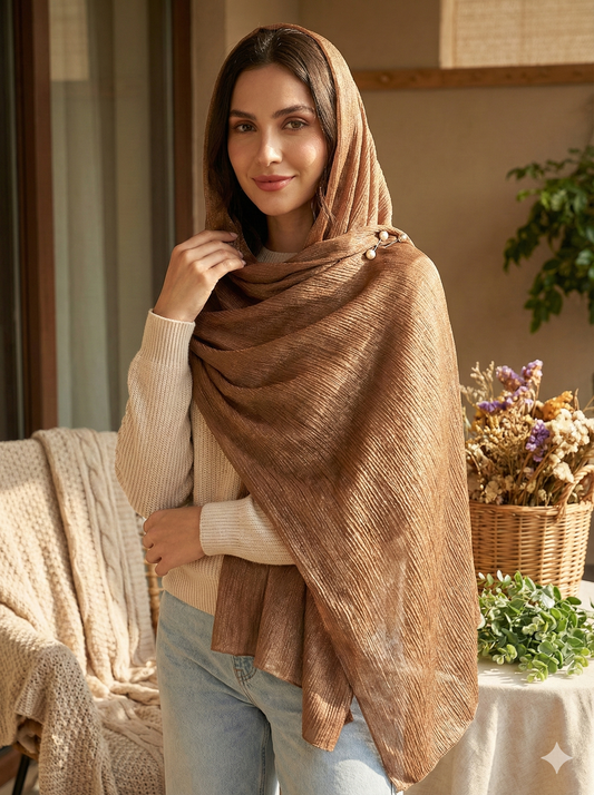 Premium Crinkle Stole | Lightweight Crinkle Scarf & Stole for Women