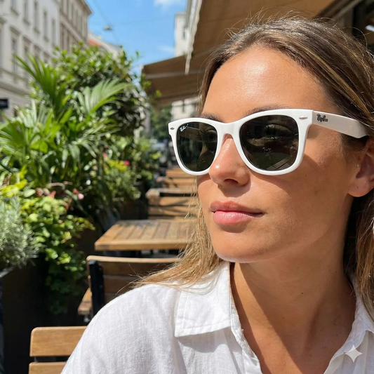 White Square Polarized Sunglasses for Men & Women – UV400 Anti-Glare Fashion Shades