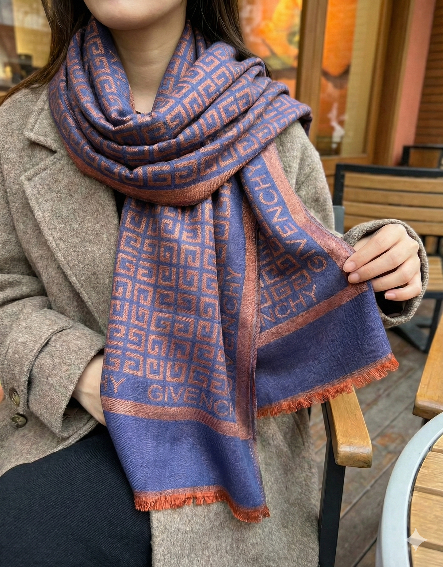 Luxury Pashmina Scarf for Women – Soft Winter Wrap with Woven Pattern