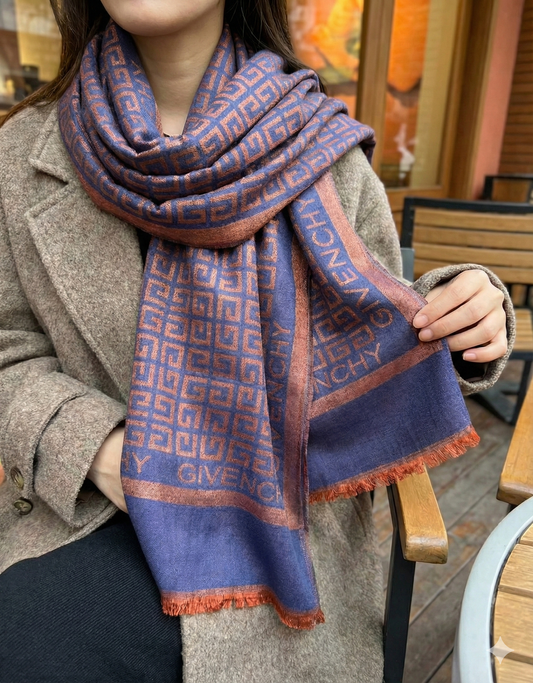 Luxury Pashmina Scarf for Women – Soft Winter Wrap with Woven Pattern