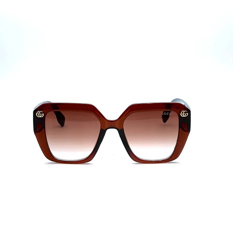 Oversized Square Brown Sunglasses for Women – Gradient UV400 Luxury Fashion Shades