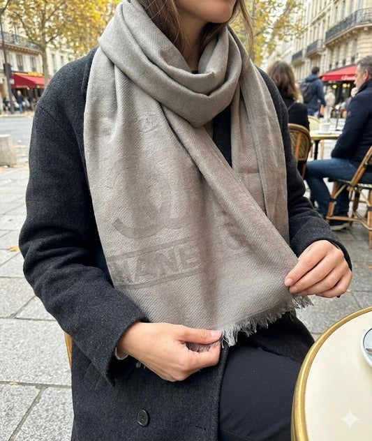 Luxury Monogram Pashmina Scarf for Women | Premium Lightweight Fashion Wrap