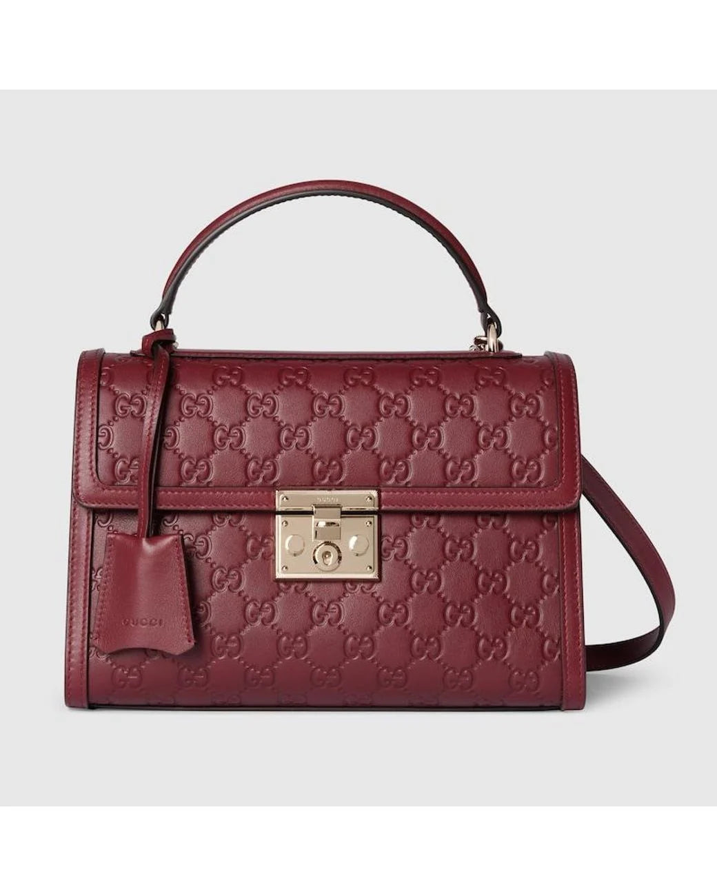 Monogram Embossed Leather Top-Handle Bag