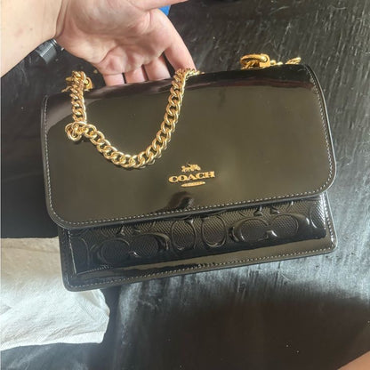 Coach Patent Leather Shoulder Bag