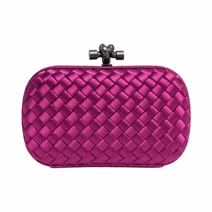 Woven Satin Clutch