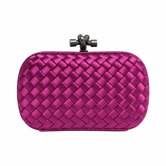 Woven Satin Clutch