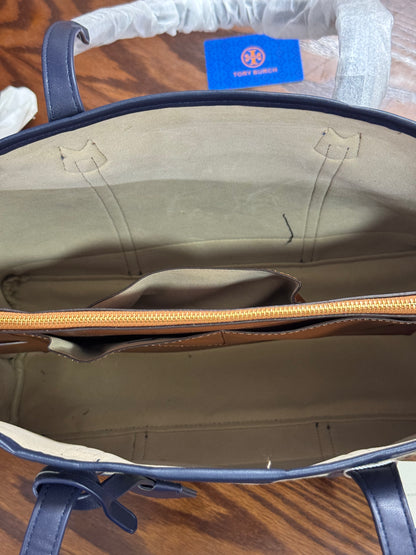 Large Monogram Canvas Tote Bag - Professional Work & Travel Carryall