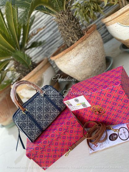 Mini Boston Monogram Barrel Bag – Top-Handle Crossbody (Detachable Strap)