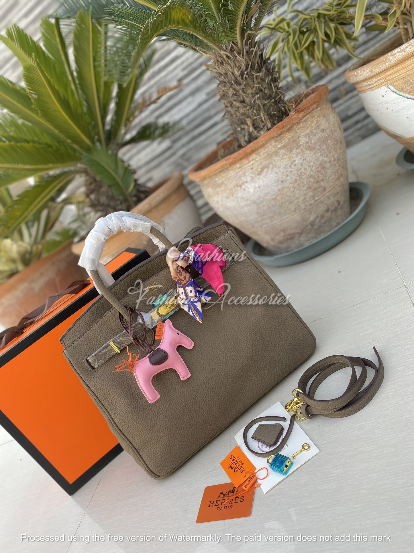 Luxury 35cm Togo Leather Structured Top-Handle Tote Bag (With Strap & Lock Set)